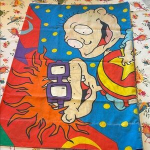 Vintage 1997 Viacom Rugrats Chuckie & Angelica Twin Standard Pillowcase EUC